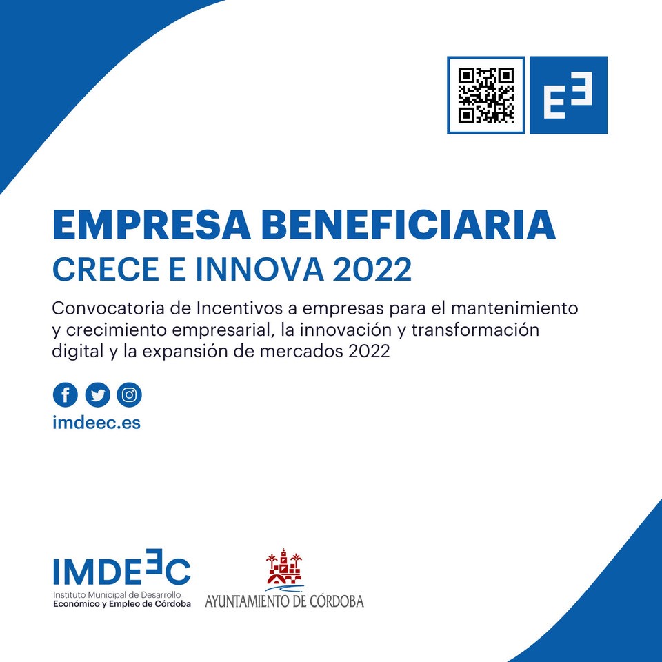 Empresa beneficiaria - Crece e Innova 2022 - IMDEEC